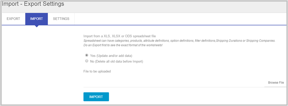 Import-export-setting