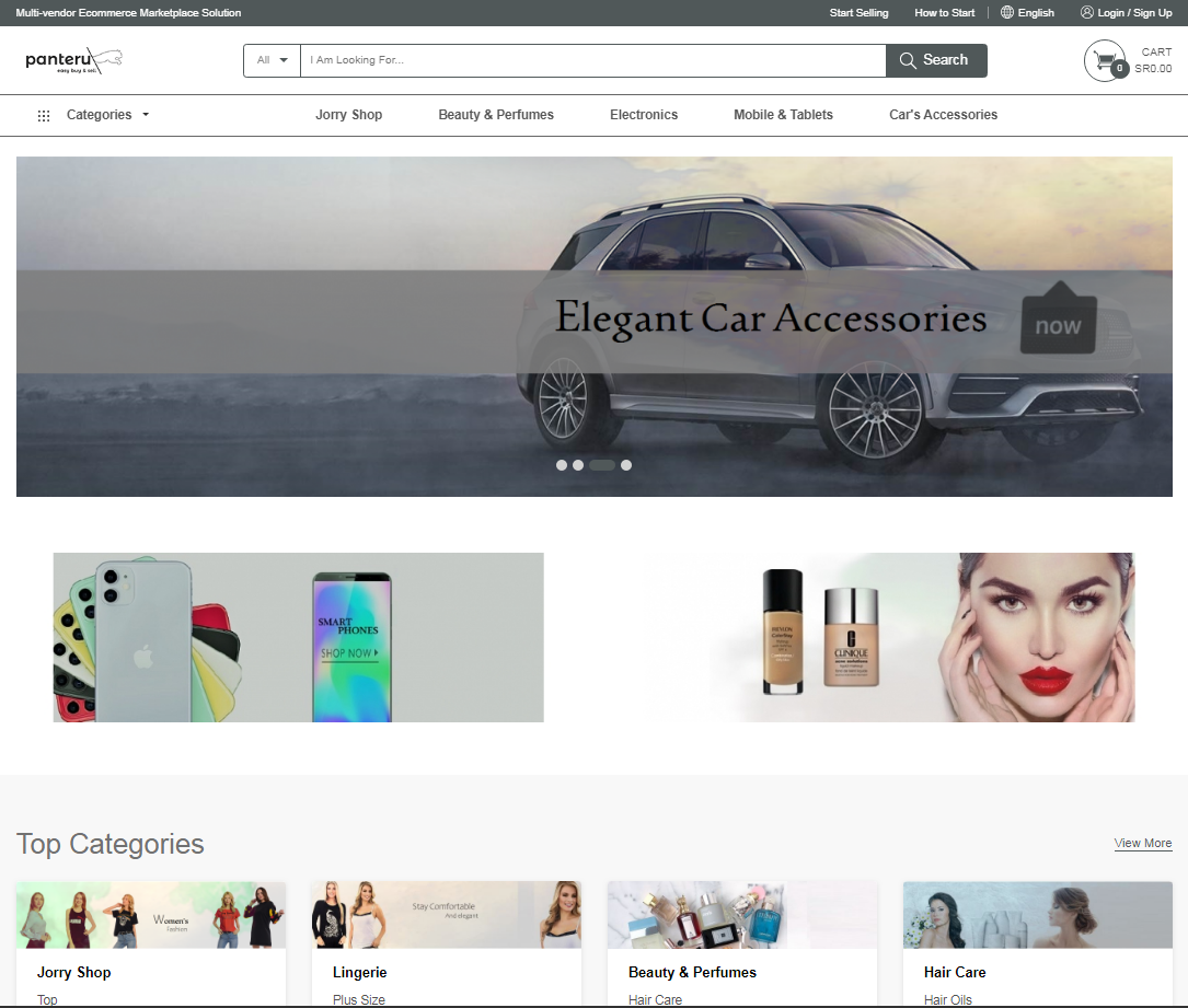 Panteru Online Shopping Website