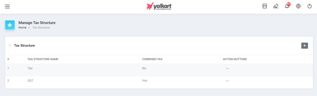 Manage Tax Structure