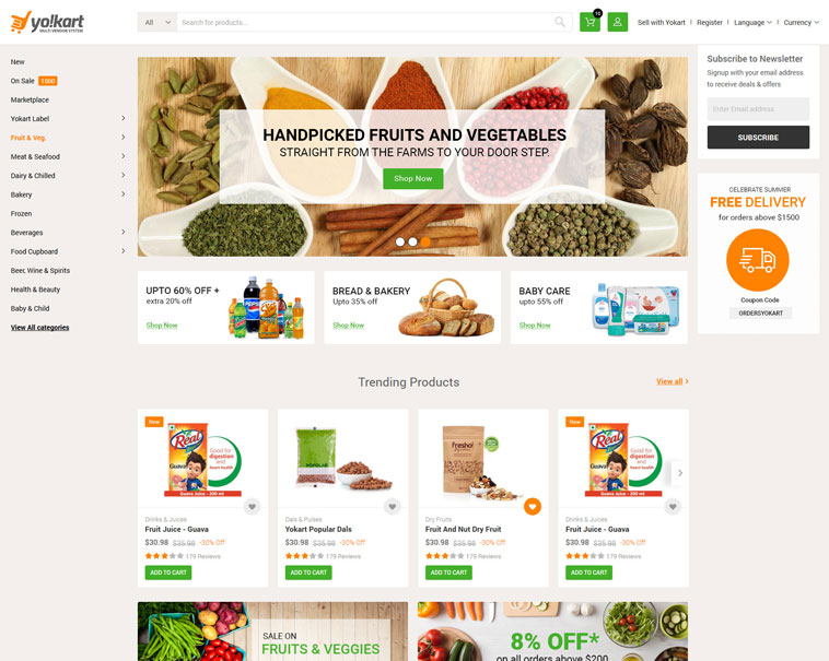 Grocery multi-vendor marketplace