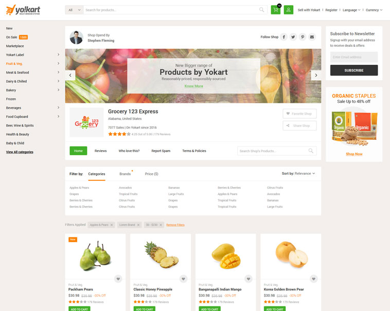 Online Grocery Shopping Marketplace