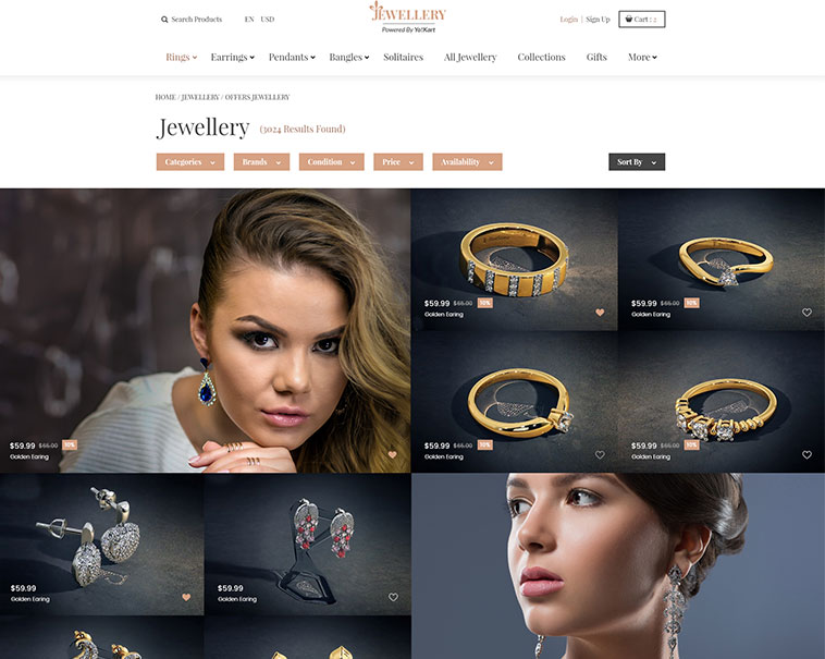 Jewelry marketplace design