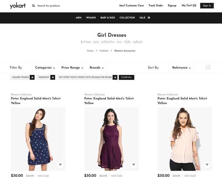 Fashion multi-vedor website Design