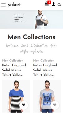 Fashion multi-vendor website mobile design