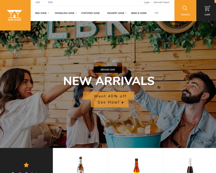 Liquor marketplace custom design