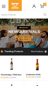 Liquor marketplace mobile design