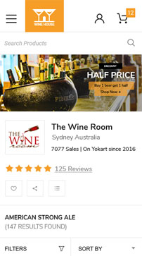 Wine multi-vendor mobile apps