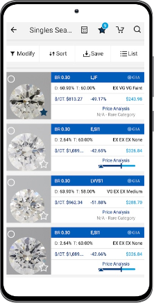 UNI Diamonds Mobile App Screen 1